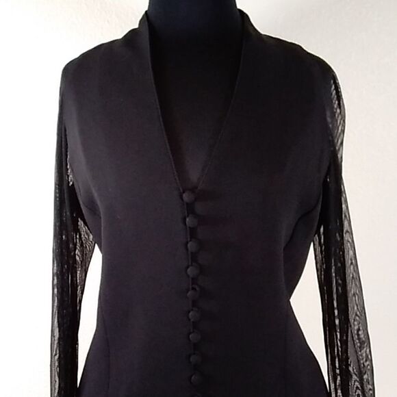 SHERRIE BLOOM PETER NOVIELLO CHETTA B EVENING WOMEN’S BLOUSE SIZE 8 - Picture 4 of 14